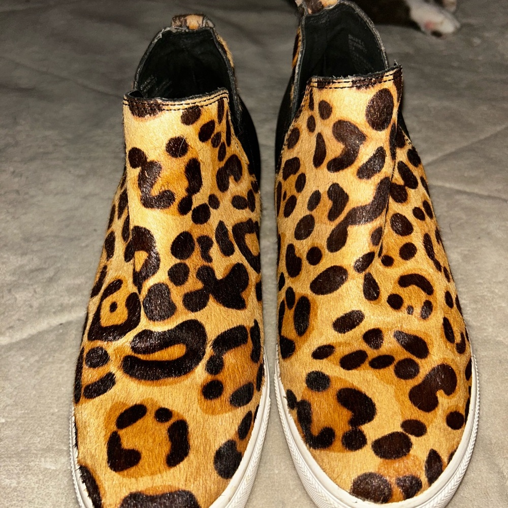 Leopard Print Slip-On Sneakers
